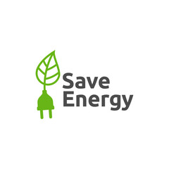 Save energy icon. Energy saving symbol vector