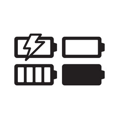 Battery icons set. Battery symbol vector