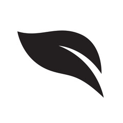  leaf simple line icon vector illustration