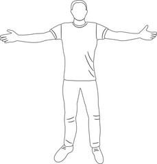 people sketch white background isolated vector