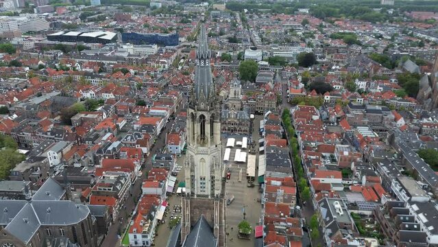360 panorama of Delft city