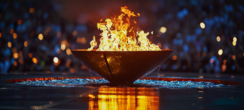 Olympic Blaze: An Illustration Capturing the Glory of the Olympic Flame in All Its Grandeur