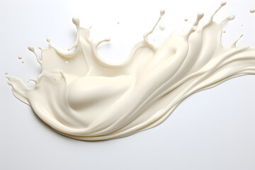 Milk creamy splash isolated on white background