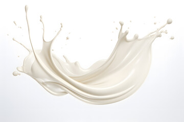 Milk creamy splash isolated on white background