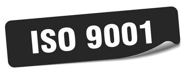 iso 9001 sticker. iso 9001 label