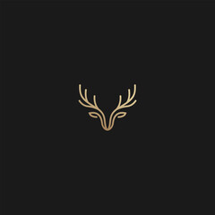 BEST GOLDEN DEER HORN LOGO VECTOR EDITABLE
