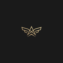 A with wings logo vector editable
