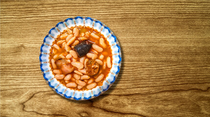 Fabada Asturiana, White Bean Stew, Spanish Cuisine, Spanish Gastronomy, Asturias, Spain, Europe