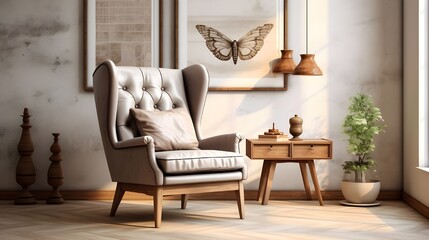 Living Room Wingback Chair