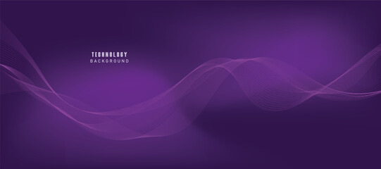 Abstract digital technology futuristic purple background.	
