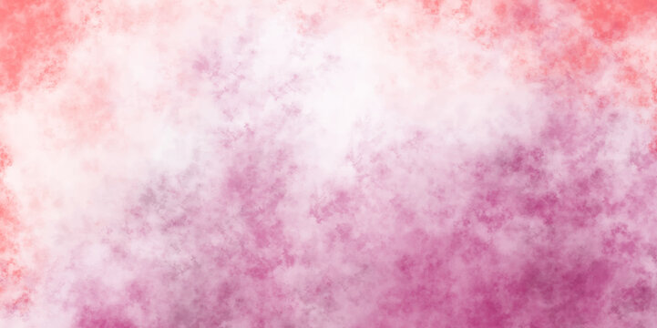 Aquarelle paint pink and purple watercolor background. Abstract soft pink and purple watercolor background. Soft pink grunge background frame. Grunge pink-white background with strokes of paint.