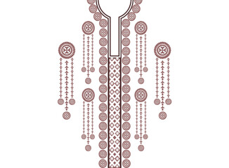 Neck line, collar pattern, flower with stripes, embroidery, traditional geometric pattern on background, abstract vector, Aztec style, design for fabric texture, fashion clothes. Women's, printed 