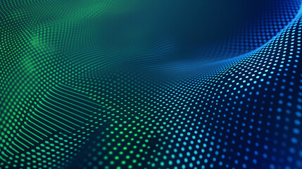 Obraz premium Cool, dotted abstract background, blending royal blue with emerald green in a sophisticated, minimalist style, sharply contrasted for a striking feel