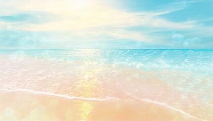 美しい海（楽しい夏の旅行イメージ、南国のビーチ、キラキラの海） - obrazy, fototapety, plakaty