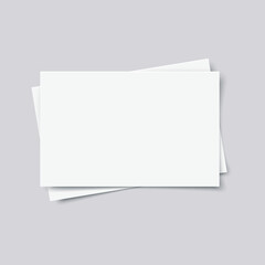 Vector realistic stack of paper cards with shadow on transparent background. Easy editable.