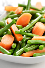 green bean pods and carrot - 751391969