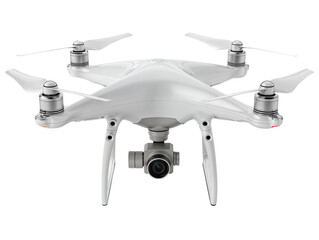 White Drone Isolated on Transparent Background