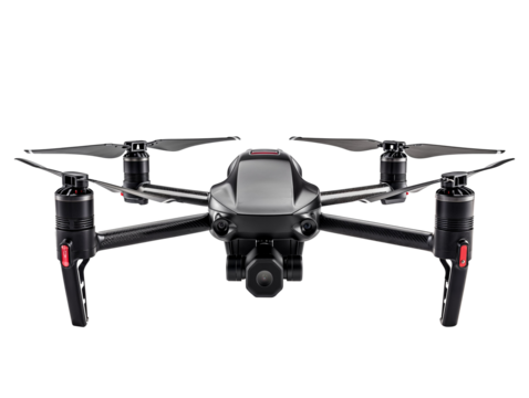 Professional Drone Isolated on Transparent Background