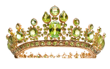 Crown of Peridot isolated on transparent Background