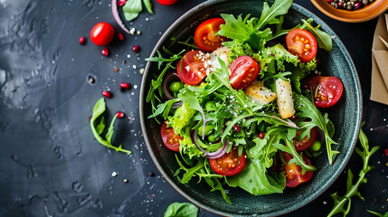 vegetarian salad with vegetables
