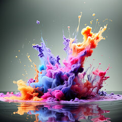 Fototapeta premium ink in water abstract background motion color wallpaper