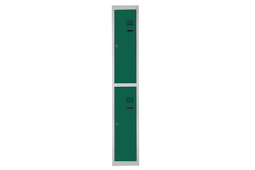 Green lockers for locker room. Change room metal box