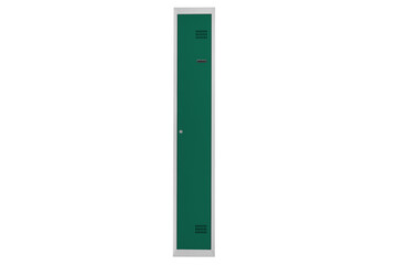 Green lockers for locker room. Change room metal box