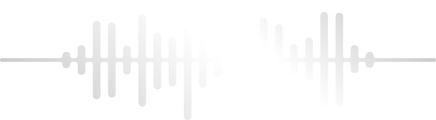 Rounded Silver Gradient Soundwave