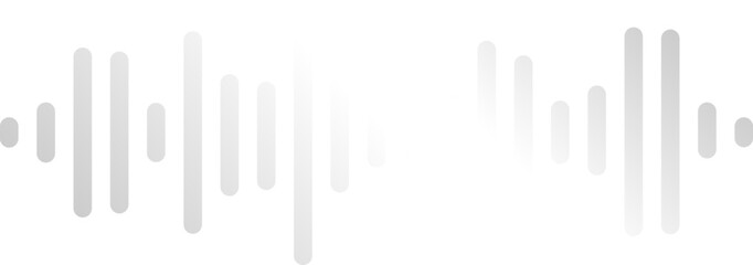 Rounded Silver Gradient Soundwave