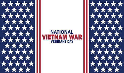 National Vietnam War Veterans Day wallpaper with shapes and typography. National Vietnam War Veterans Day, background