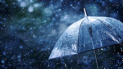 umbrella under rain against with water drops background - obrazy, fototapety, plakaty