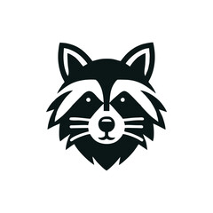 Raccoon Dog Simple and Clean Logo Icon 
