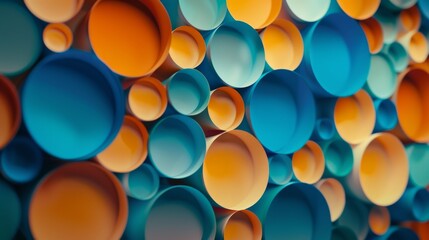Abstract Pattern of Colorful Circles, Perfect for Backgrounds and Graphic Design Elements