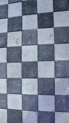 black and white floor