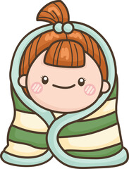 a vector of a girl full of many emotions