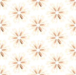 Vector cute floral pattern on white background
