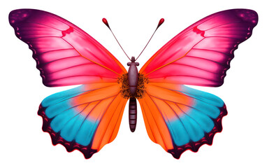 PNG Butterflies Animals Invertebrates Invertebrates pink orange blue black
