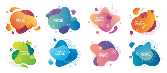 Set of abstract organic shapes