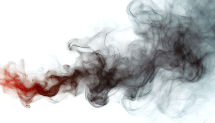 Soft focus smoke swirling on a white background. Generative AI. 