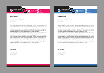 Letterhead template in Abstract style design