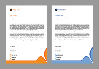 Letterhead template in Abstract style design