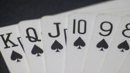 playing cards on a white background