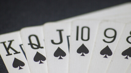 playing cards on a white background