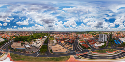 Panoramic aerial view of the city from the intersection between Avenidas Capitão Salomão and...