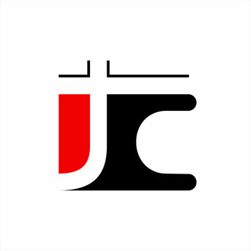 Letter JTC logo design with cross on letter T in negative space.