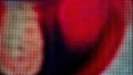 LED Screen Displaying an RGB Dot Pattern