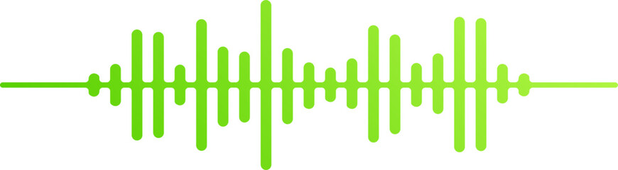 Rounded Green Gradient Soundwave