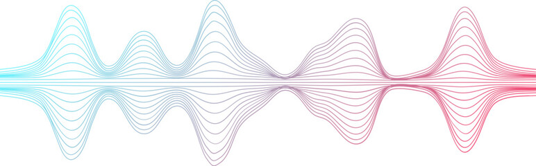 Modern Blue and Pink Gradient Soundwave