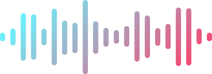 Rounded Blue and Pink Gradient Soundwave