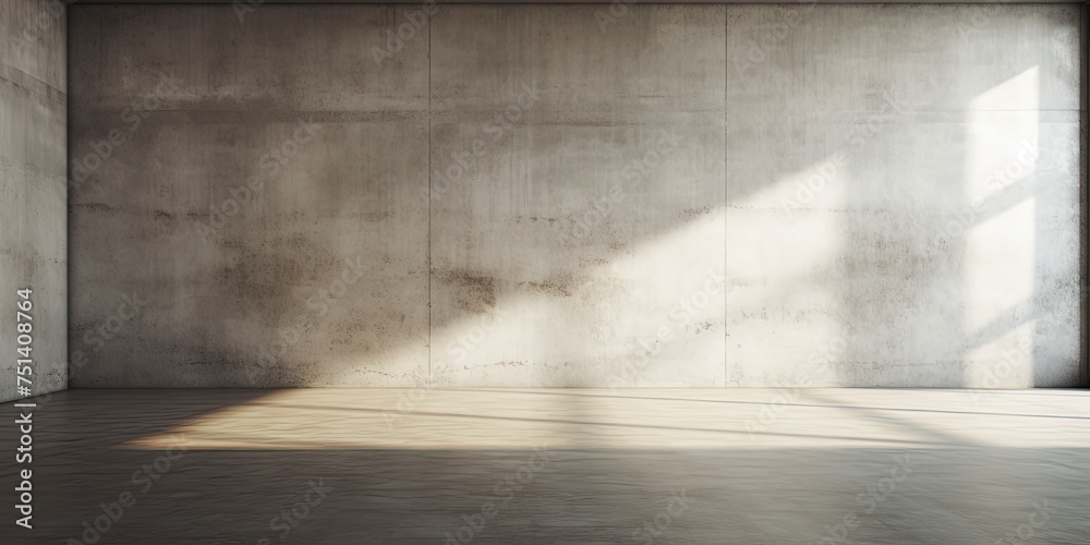 Poster Raw concrete space. concrete wall and floor.